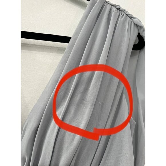 NWTD ELIZA J Size 6 Silver Beaded Zippered Tie Back Evening Gown Dress MSRP$198 - Picture 8 of 16